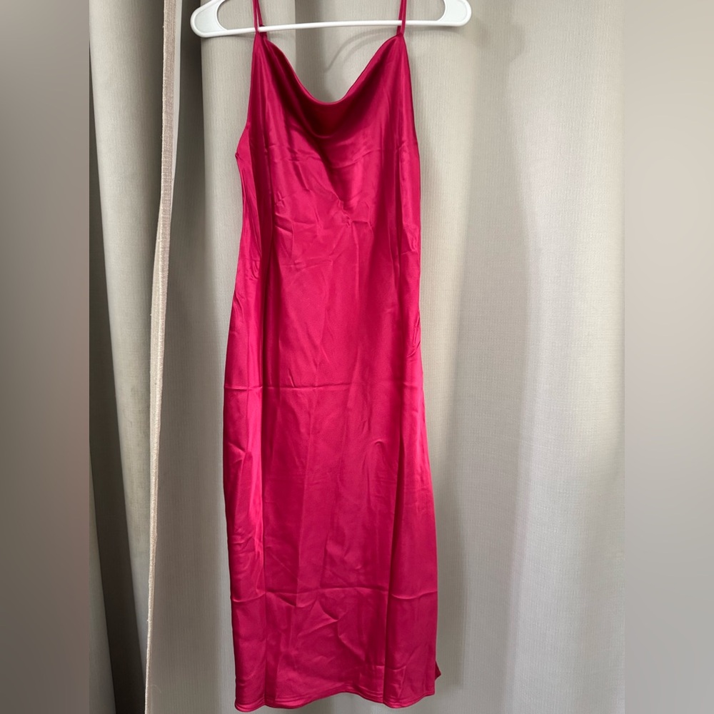 Adika Pink Cowl Neck Sheath Dress
